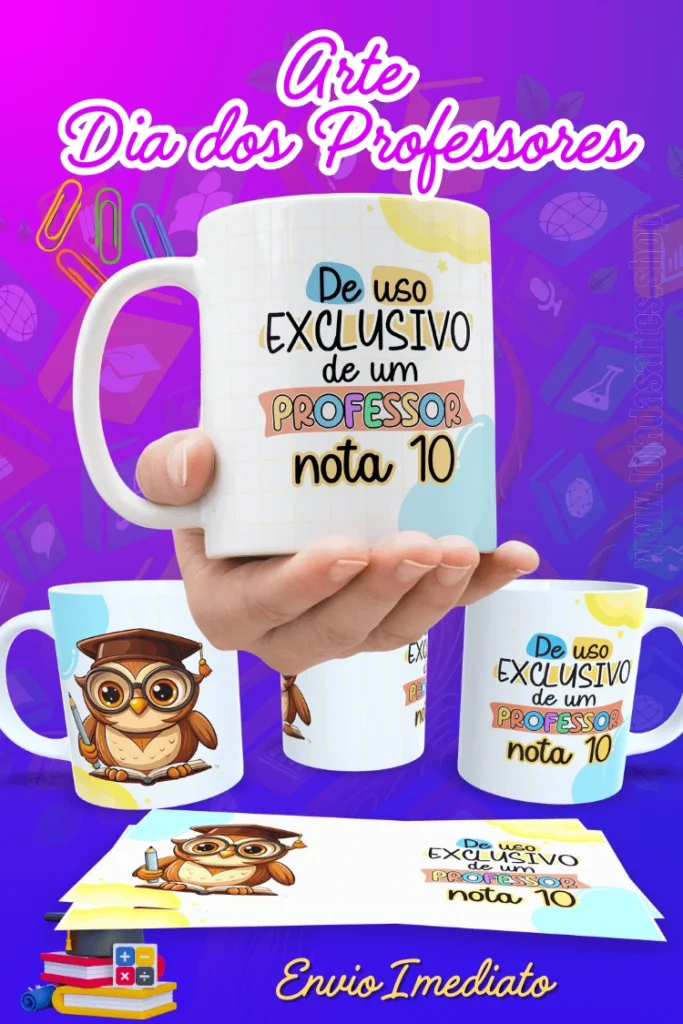 dia dos professores - arte caneca