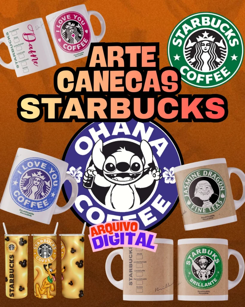 ARTE CANECAS STARBUCK COFFER 2026 PERSONAGENS + BÔNUS