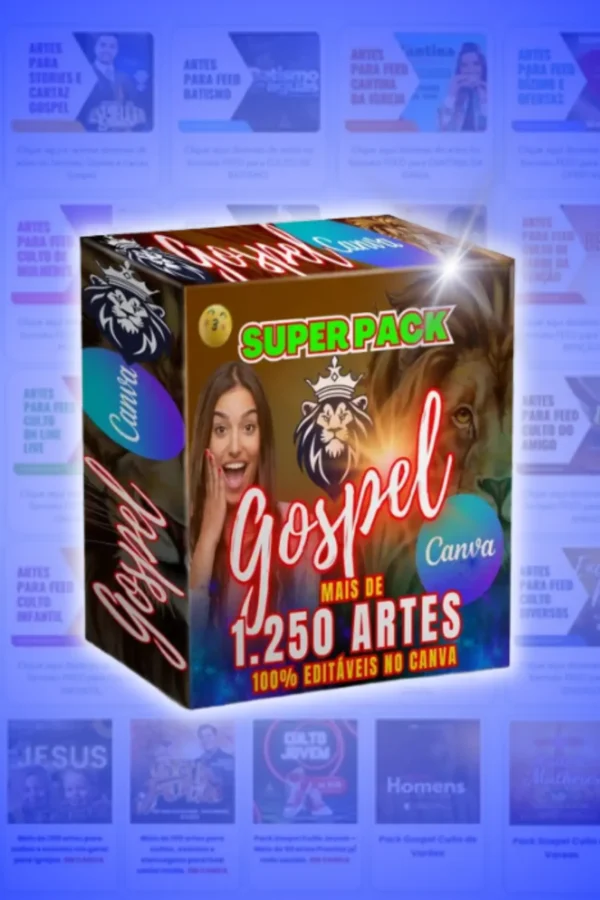 pack de artes para igrejas cultos e eventos gospel em canva