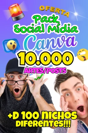 10MIL POST - 100 NICHOS DIFERENTES - EDITÁVEIS NO CANVA