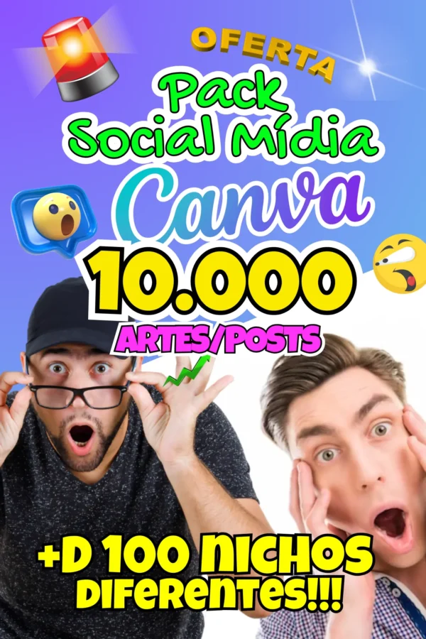 10MIL POST - 100 NICHOS DIFERENTES - EDITÁVEIS NO CANVA