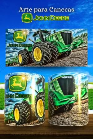 arte sublimação de canecas jonh Deere