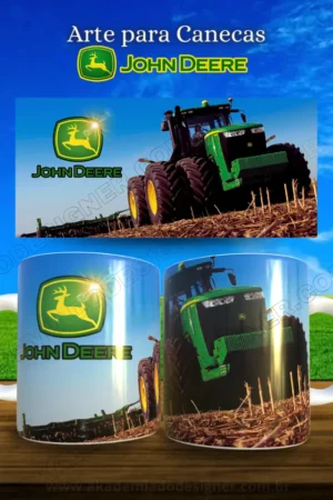 arte para sublimação de canecas Jonh Deere