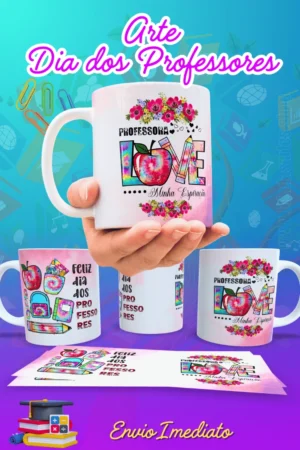 dia do professor - arte para caneca