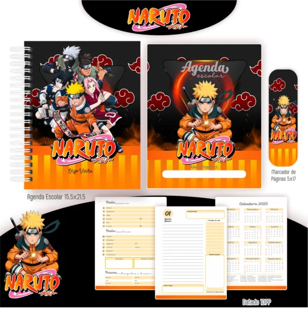 Kit Papelaria NARUTO. Escolar e Saúde - Image 3