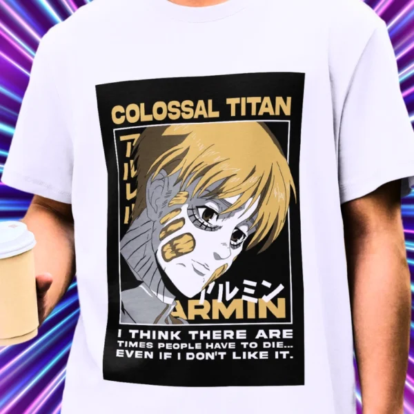 ARTE CAMISA ANIME ATTACK TITAN+ BÔNUS - SUBLIMAÇÃO, ESTAMPARIA E DTF