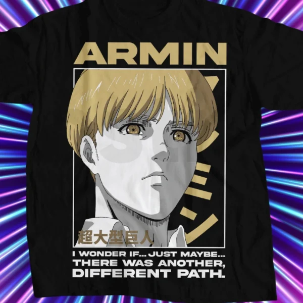 ARTE CAMISA ANIME ARMIN + BÔNUS - SUBLIMAÇÃO, ESTAMPARIA E DTF