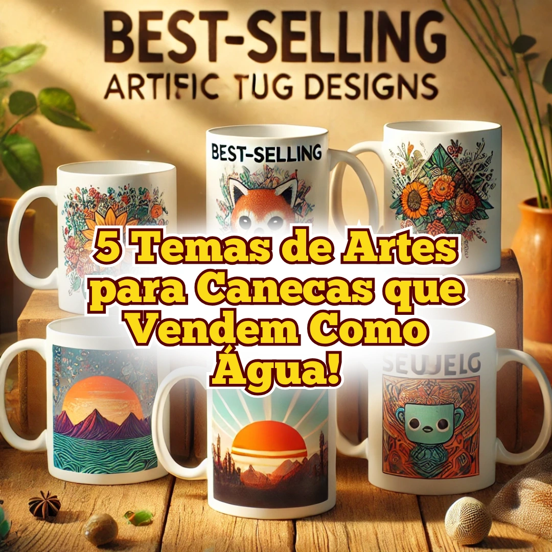 5 Temas de Artes para Canecas que Vendem Como Água!