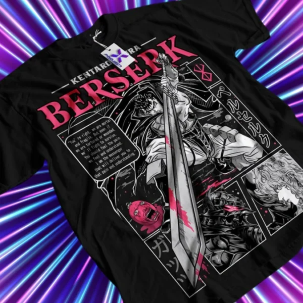 ARTE CAMISA ANIME BERSERK+ BÔNUS - SUBLIMAÇÃO, ESTAMPARIA E DTF