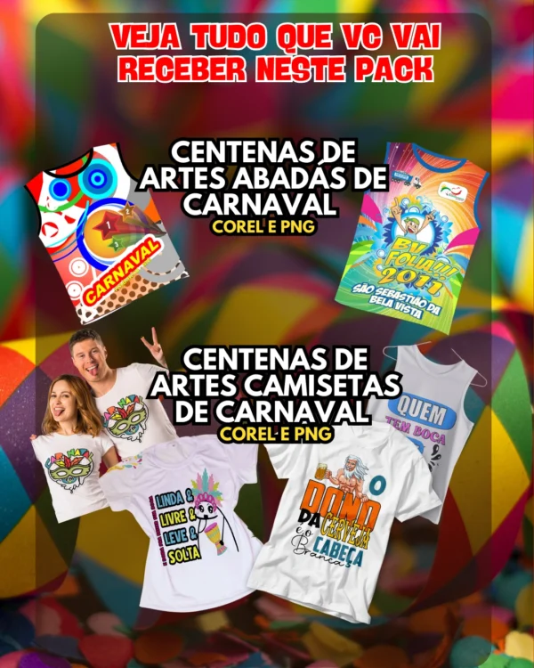 PACK SUBLIMAÇÃO DE CARNAVAL - CANECAS - CAMISAS E ABADÁS - Image 2