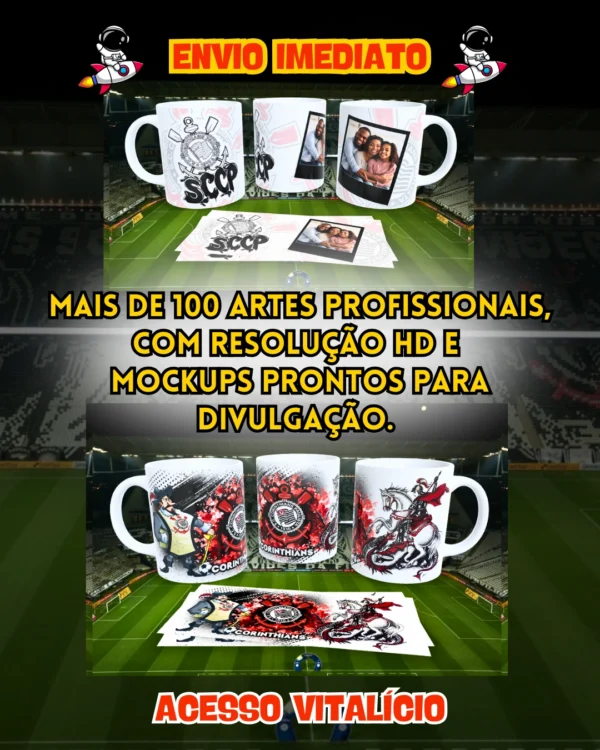 KIT ARTES PARA CANECAS CORINTHIANS FC. + BÔNUS - Image 4