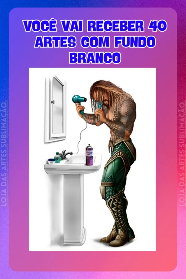 PACK ARTES PARA QUADROS - HERÓIS NO BANHEIRO - Image 7