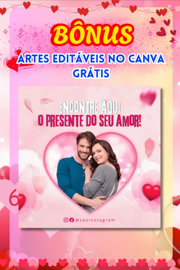 PACK DIA DOS NAMORADOS QUADROS E AZULEJOS COM ESPAÇO PARA FOTO - Imagem 2