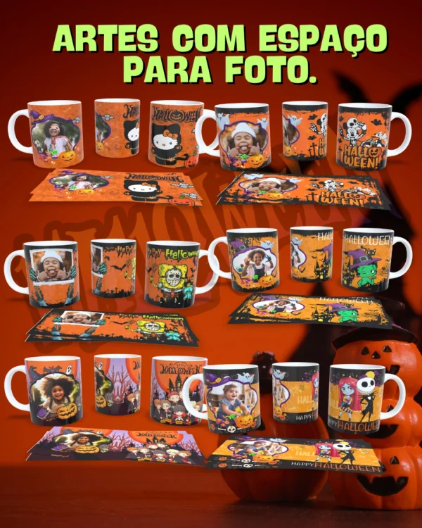 PACK ARTES PARA CANECAS HALLOWEEN + BÔNUS ARTES PARA CAMISAS - Imagem 6
