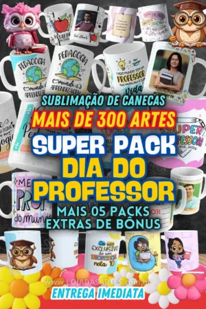 PACK ARTES CANECAS DIA DO PROFESSOR